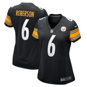 Women's Pittsburgh Steelers Jaquarii Roberson Nike Black Game Player Jersey