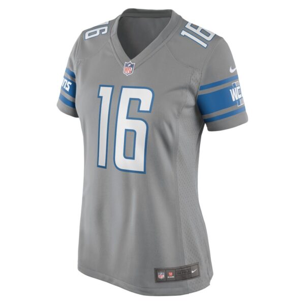 Women's Detroit Lions Jared Goff Nike Silver Game Jersey