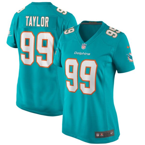 Women's Miami Dolphins Jason Taylor Nike Aqua Game Retired Player Jersey