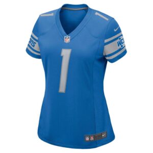 Women's Detroit Lions Jeff Okudah Nike Blue Game Jersey