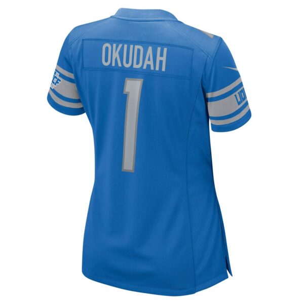 Women's Detroit Lions Jeff Okudah Nike Blue Game Jersey