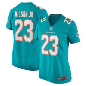 Women's Miami Dolphins Jeff Wilson Jr. Nike Aqua Game Player Jersey