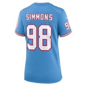 Jeffery Simmons Tennessee Titans Nike Women's Player Jersey - Light Blue