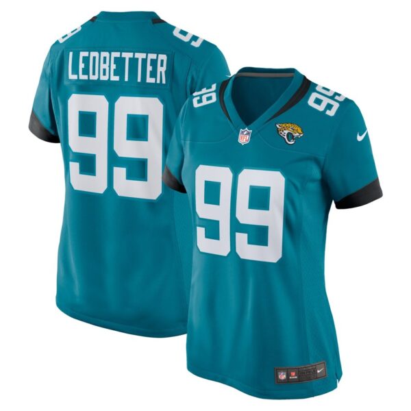 Women's Jacksonville Jaguars Jeremiah Ledbetter Nike Teal Home Game Player Jersey