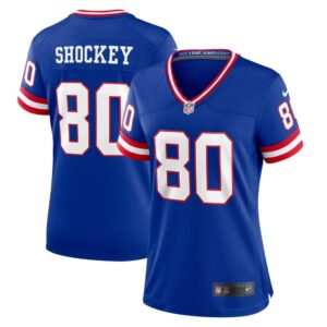 Women's New York Giants Jeremy Shockey Nike Royal Classic Retired Player Game Jersey