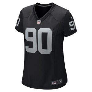 Women's Las Vegas Raiders Jerry Tillery Nike Black Game Player Jersey