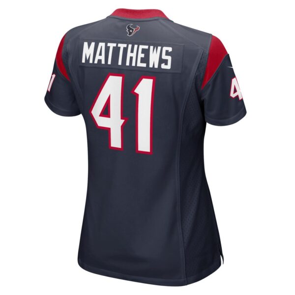 Jesse Matthews Houston Texans Nike Women's Team Game Jersey - Navy