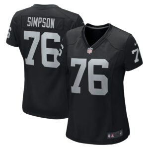 Women's Las Vegas Raiders John Simpson Nike Black Game Jersey