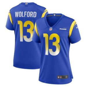 Women's Los Angeles Rams John Wolford Nike Royal Game Player Jersey