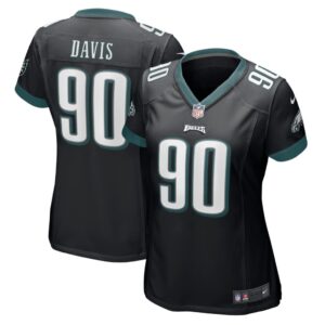 Women's Philadelphia Eagles Jordan Davis Nike Black Player Game Jersey