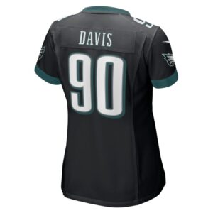 Women's Philadelphia Eagles Jordan Davis Nike Black Player Game Jersey