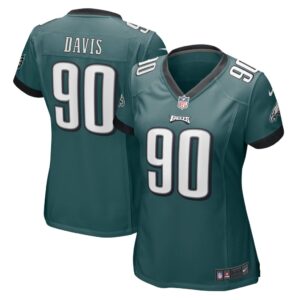 Women's Philadelphia Eagles Jordan Davis Nike Midnight Green Player Game Jersey