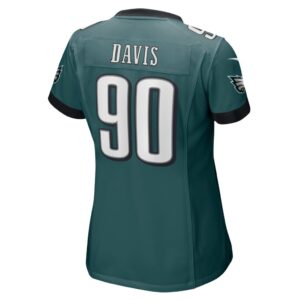 Women's Philadelphia Eagles Jordan Davis Nike Midnight Green Player Game Jersey