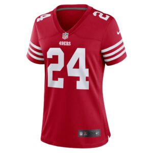 Women's San Francisco 49ers Jordan Mason Nike Scarlet Game Player Jersey