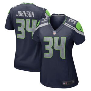 Women's Seattle Seahawks Josh Johnson Nike College Navy Game Jersey