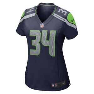 Women's Seattle Seahawks Josh Johnson Nike College Navy Game Jersey