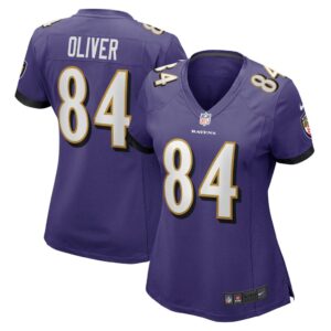 Women's Baltimore Ravens Josh Oliver Nike Purple Game Jersey