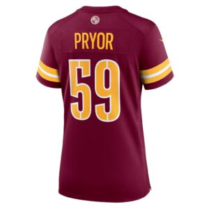 Women's Washington Commanders Joshua Pryor Nike Burgundy Team Game Jersey