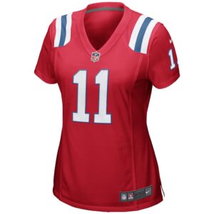 Women's Nike Julian Edelman Red New England Patriots Alternate Game Jersey