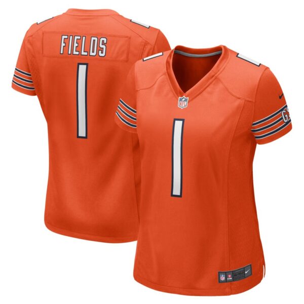 Women's Chicago Bears Justin Fields Nike Orange Game Jersey