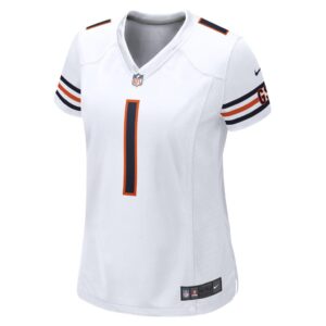 Women's Chicago Bears Justin Fields Nike White Game Jersey