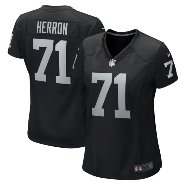 Justin Herron Las Vegas Raiders Nike Women's Team Game Jersey - Black