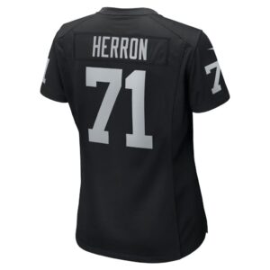 Justin Herron Las Vegas Raiders Nike Women's Team Game Jersey - Black