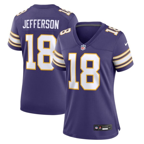 Women's Minnesota Vikings Justin Jefferson Nike Purple Classic Player Game Jersey