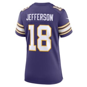 Women's Minnesota Vikings Justin Jefferson Nike Purple Classic Player Game Jersey