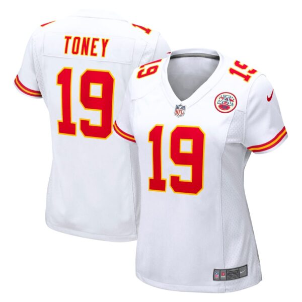 Women's Kansas City Chiefs Kadarius Toney Nike White Game Jersey