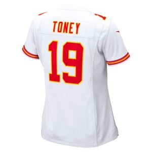 Women's Kansas City Chiefs Kadarius Toney Nike White Game Jersey