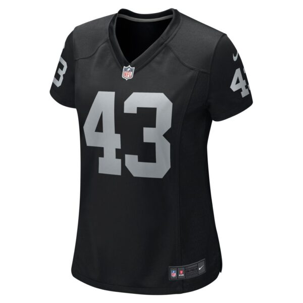 Kanai Mauga Las Vegas Raiders Nike Women's Team Game Jersey - Black