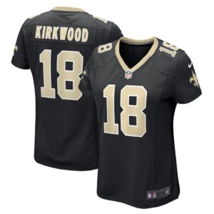 Keith Kirkwood New Orleans Saints Nike Women's Team Game Jersey - Black