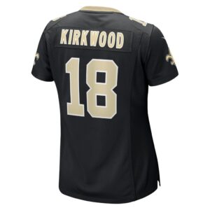 Keith Kirkwood New Orleans Saints Nike Women's Team Game Jersey - Black