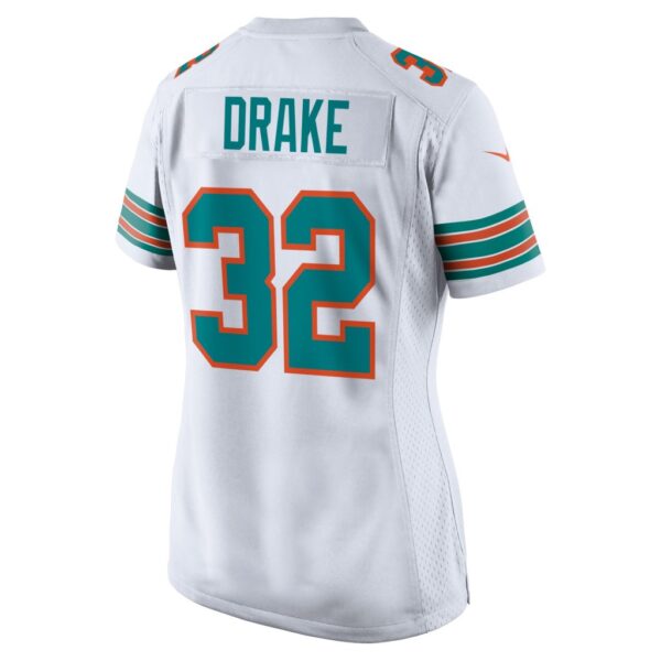 Women's Nike Kenyan Drake White Miami Dolphins Throwback Game Jersey