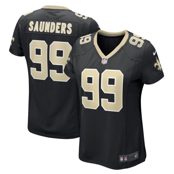 Khalen Saunders New Orleans Saints Nike Women's Game Jersey - Black