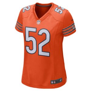 Women's Nike Khalil Mack Orange Chicago Bears Game Jersey