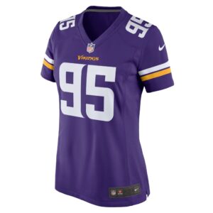 Women's Minnesota Vikings Khyiris Tonga Nike Purple Home Game Player Jersey