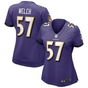 Women's Baltimore Ravens Kristian Welch Nike Purple Game Jersey