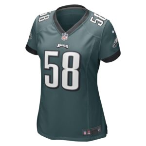 Women's Philadelphia Eagles Kyron Johnson Nike Midnight Green Game Player Jersey