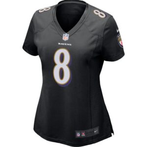 Women's Nike Lamar Jackson Black Baltimore Ravens Game Event Jersey