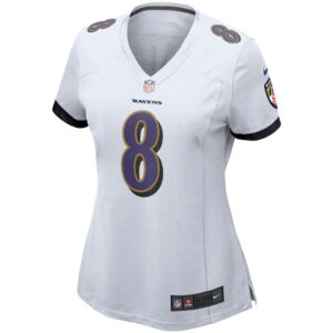 Women's Nike Lamar Jackson White Baltimore Ravens Game Jersey