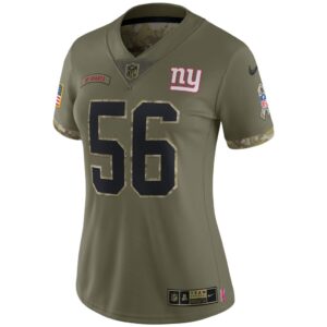 Women's New York Giants Lawrence Taylor Nike Olive 2022 Salute To Service Retired Player Limited Jersey