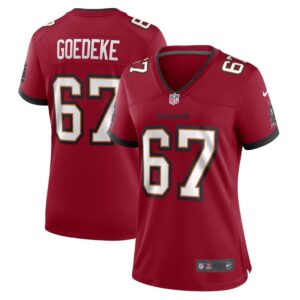 Women's Tampa Bay Buccaneers Luke Goedeke Nike Red Game Player Jersey