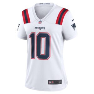 Mac Jones New England Patriots Nike Women's Game Jersey - White