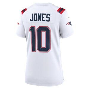 Mac Jones New England Patriots Nike Women's Game Jersey - White