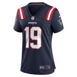 Women's New England Patriots Malcolm Perry Nike Navy Game Player Jersey