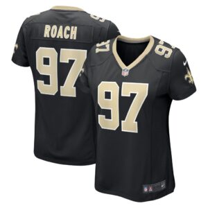 Women's New Orleans Saints Malcolm Roach Nike Black Team Game Jersey