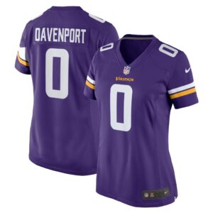 Women's Minnesota Vikings Marcus Davenport Nike Purple Team Game Jersey