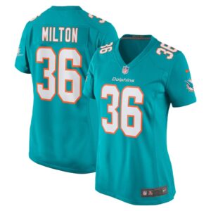 Mark Milton Miami Dolphins Nike Women's Game Jersey - Aqua